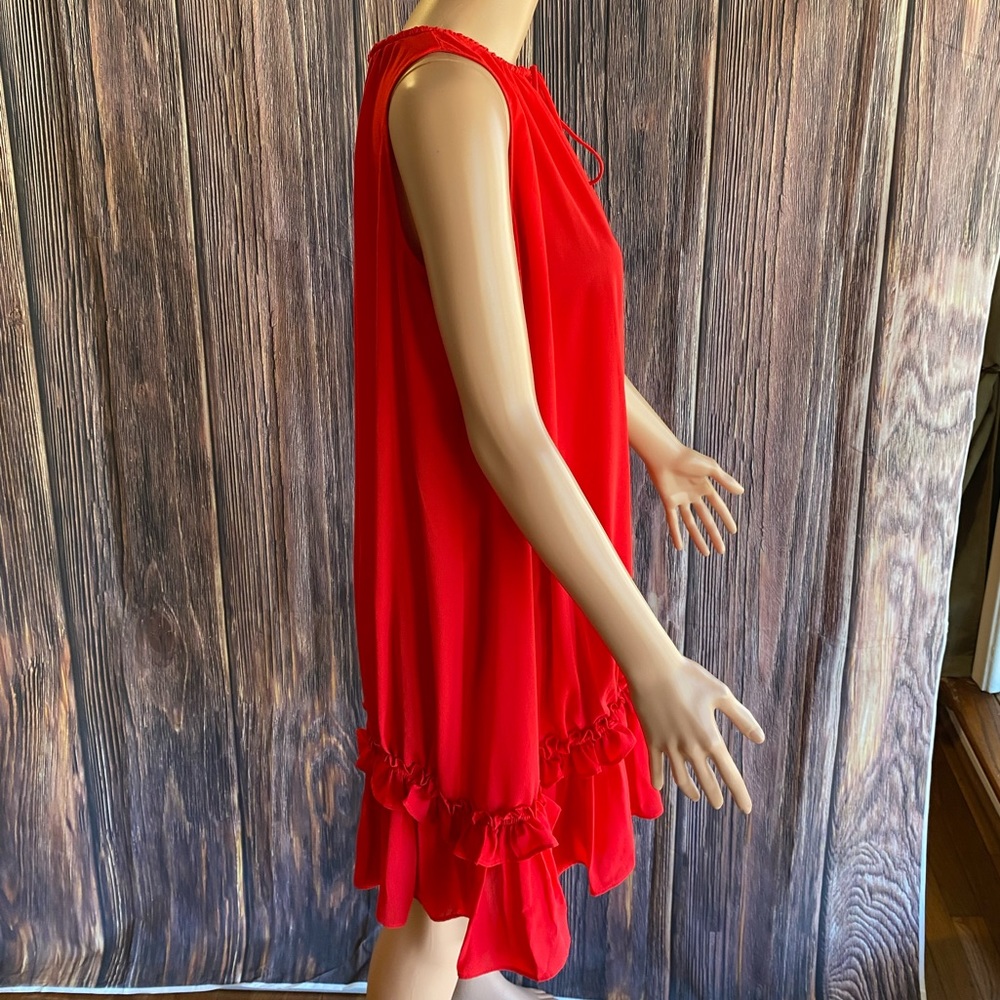 Catherine Malandrino Ruby Red Swing Ruffle Dress … - image 2